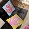 Home Decor Ocean-inspired Cushion Covers with Floral & Shells Pattern Cushion Cover Suitable for Sofa Bedroom Car Pillow Cover