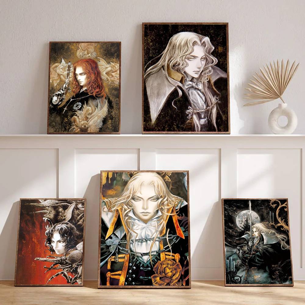 1pc Game C-Castlevania Poster Sticker Print Waterproof Wall Art For Living Room Bedroom Home Decor