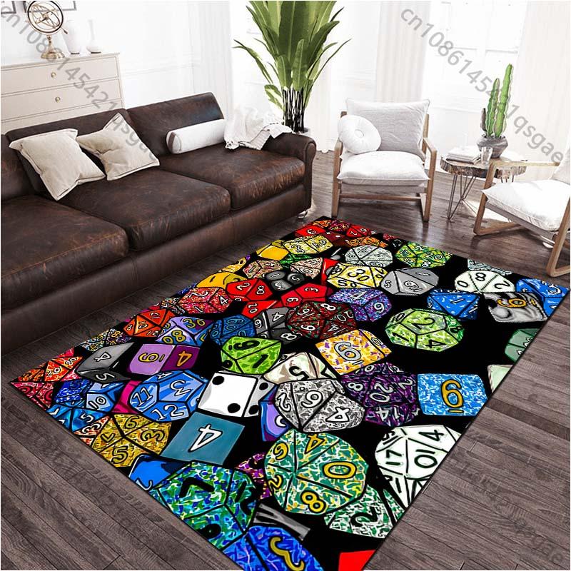 17 Stile Klassisches Spielwürfelmuster Teppich Teppiche Wohnzimmer Schlafzimmer Nachttisch Fußmatte Bereichsteppich Kinderzimmer Spielteppich Heimdekoration