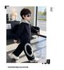 Boys' Two-Piece Spring & Autumn Set: Hooded Jacket & Casual Pants, Stylish Color Block Outfit