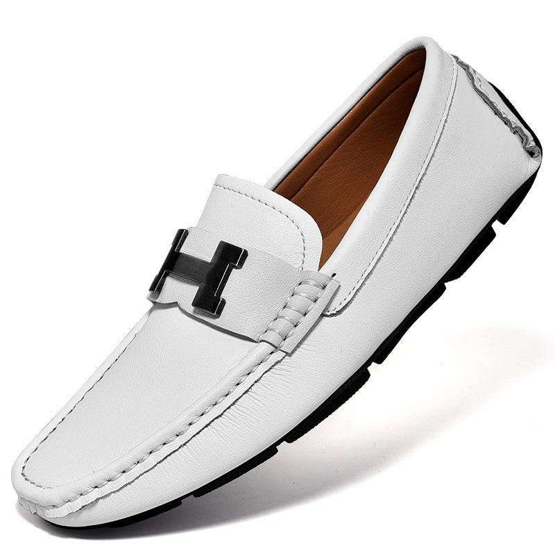 Summer Amazon Large Size Hot-selling Versatile Casual Doudou Men's Leather Shoes British Outdoor Four-season Leather Shoes