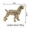 Figurki z mosiądzu Golden Retriever Uśmiechnięte Anioły Słodkie Duże Psy Dekoracja na Biurko Ręcznie Rzeźbione Wyraźne Wzory Ozdoby Kolekcjonerskie