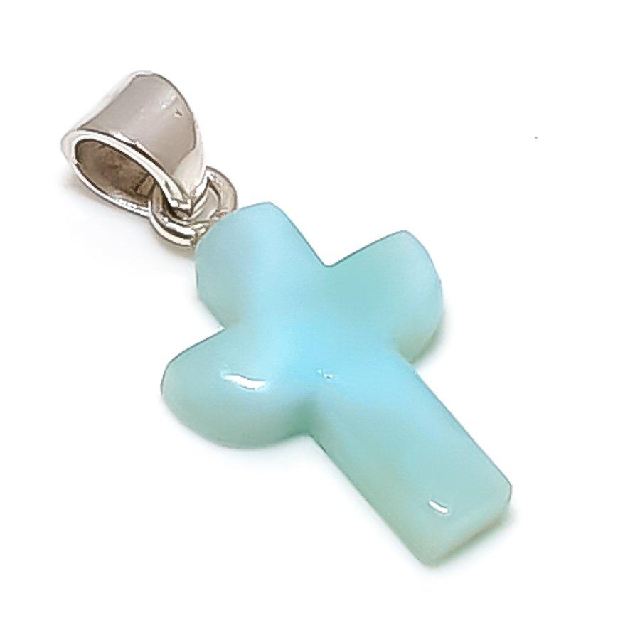 

Natural Larimar Gemstone Handmade 925 Sterling Silver Jewelry Pendant 1.18 v4L89