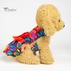 Beautiful Adorable Bright Color Dog Princess Dress Floral Print Pet Dog Puppy Bowknot Princess Dress Daily Wear
