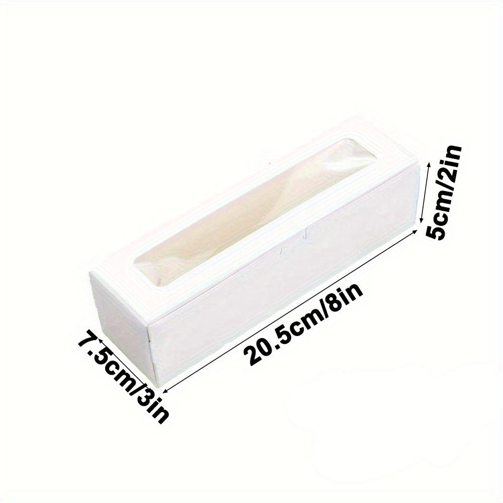 20pcs White Gift Box with Window Rectangle Treat Boxes Flip-Top Gift Boxes Paper Gift Package Box for Anniversaries Parties