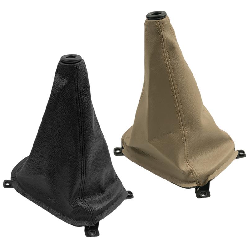 Für Kia Sportage Schalthebelknauf Schwarz Beige Autostyling Leder Manuell Gamasche Stiefelabdeckung Staubdichte Abdeckung Hülle Kragen