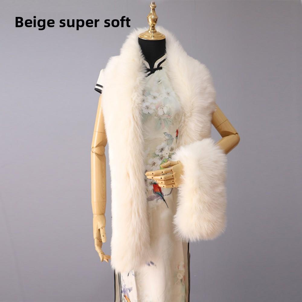 Herbst und Winter Imitat Pelzkragen Imitat Fuchspelz Waschbärpelz Schal Verlängert Dick Schal Warmer Schal Schal Pelzkragen