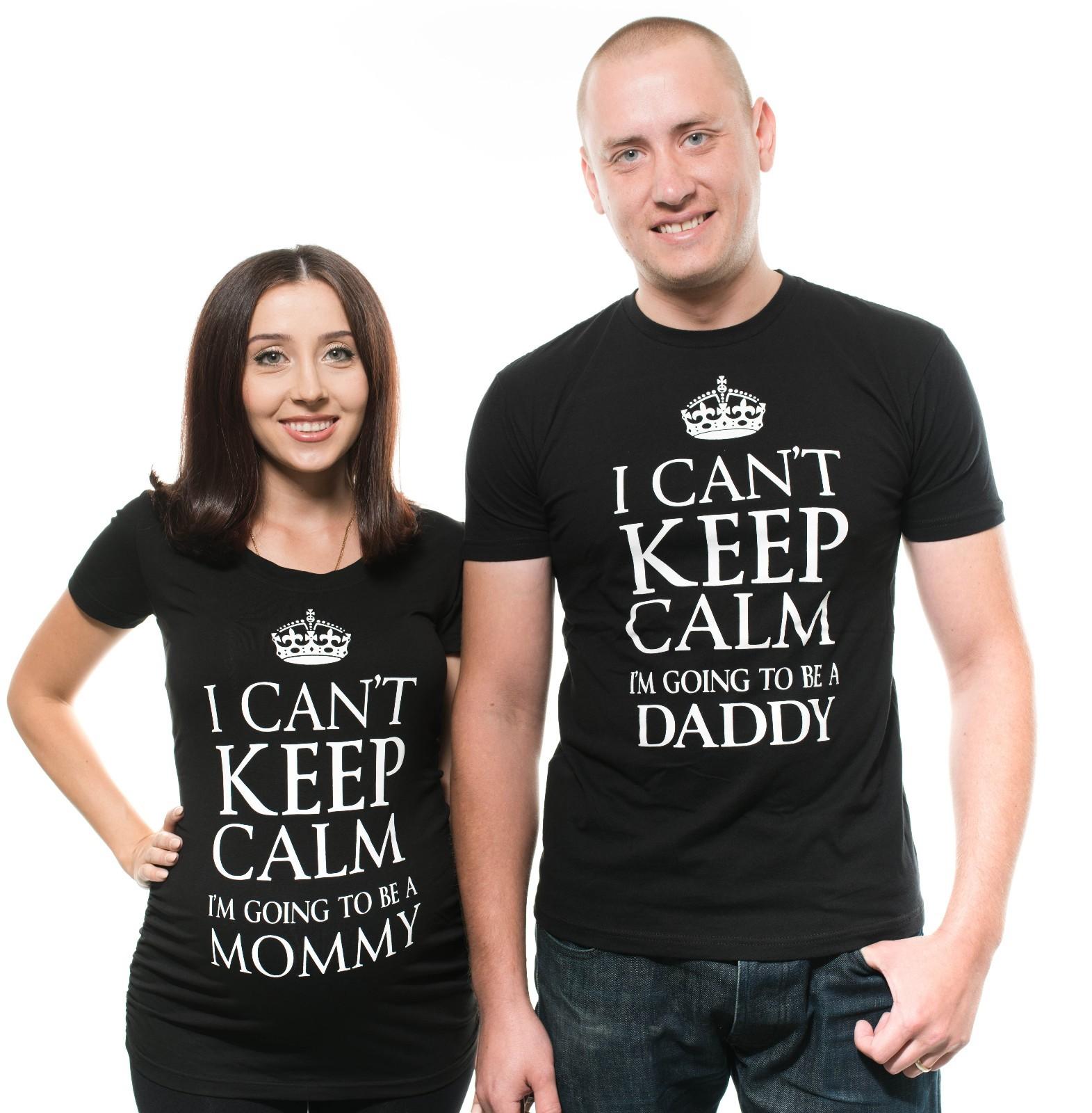 Keep Calm We are going to be mommy and Daddy Pregnancy Matching Maternity Couple 2XL