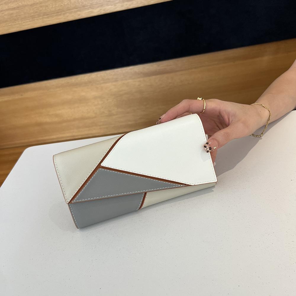 2025 Patchwork Genuine Leather Women Wallets High Quality First Layer of Cowhide Long Wallet Gorgeous Clutch Bags For Ladies Purse