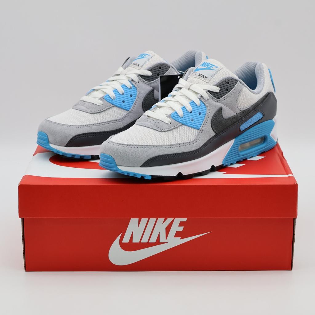 DM0029-019 Nike Air Max 90 Platinum Tint Blue Lightning Wolf Grey (Men's)