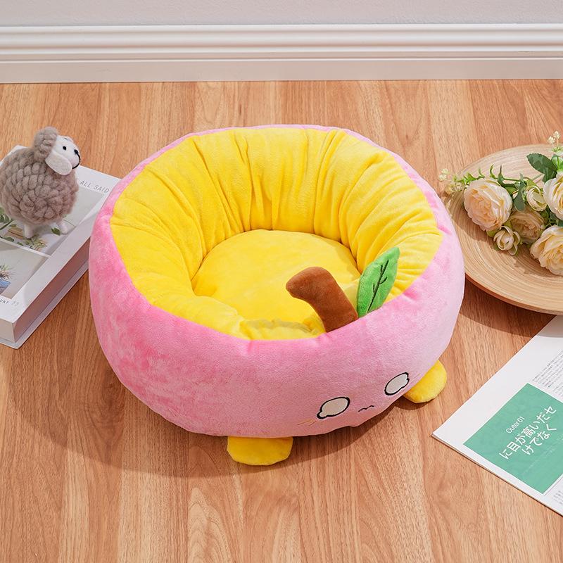 Pet Circular Nest Removable and Washable Plush Cat Nest Warm Pet Supplies Dog Bed Mat Cooling Pet Bed