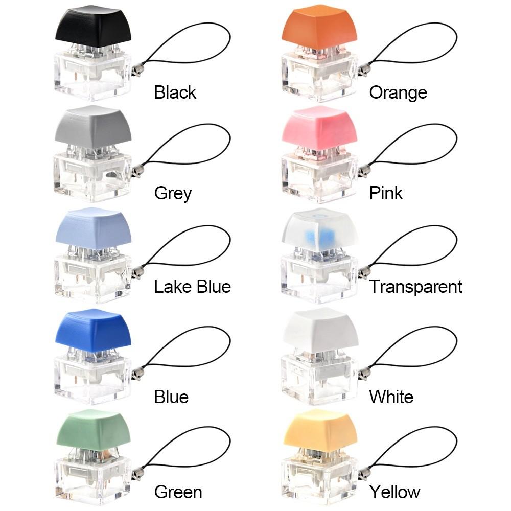 No Lights Fidget Keychain DIY Keyboard Clicker Toy Relaxing Pinch Toy