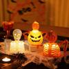 Skull Ghoast Pumpkin Electronic Candle Multicolor Spider Light Halloween Decoration Light  Gift