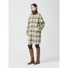 Cc Collect Alpaca Blend Check Half Coat C254msg023