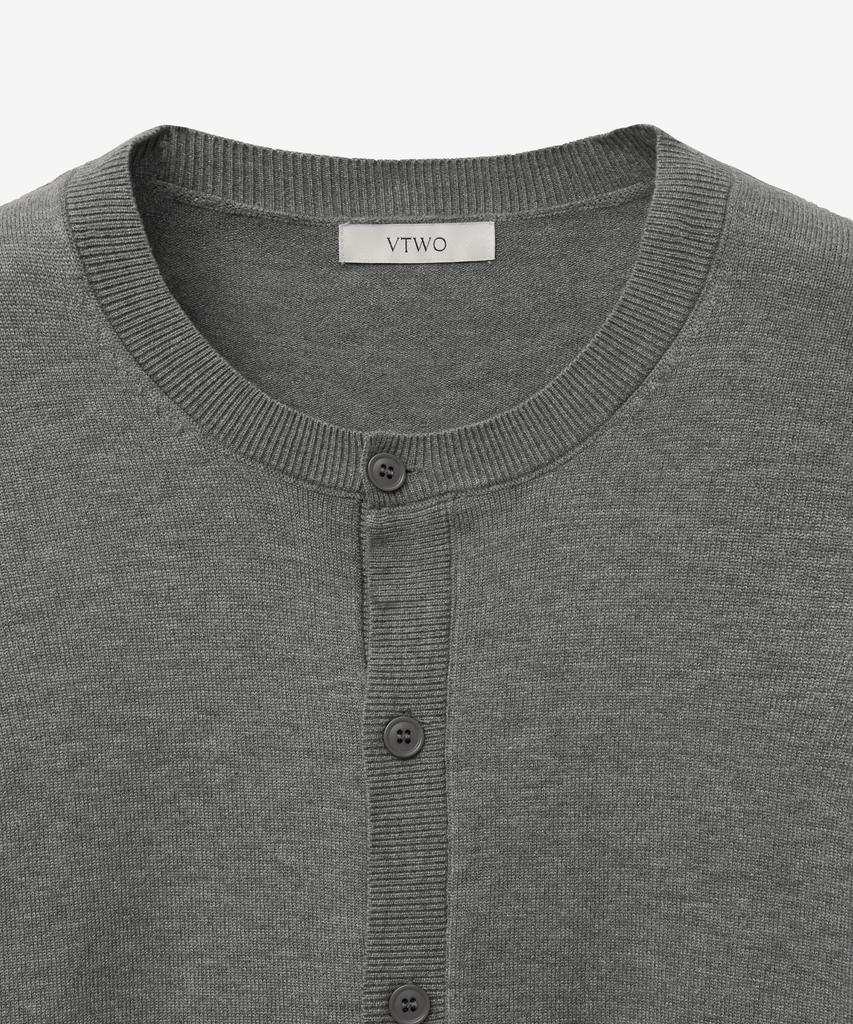 Vtwo Soft Round Basic Cardigan (Grey)
