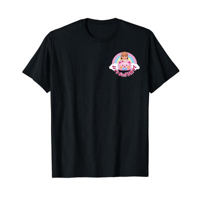 PILOT Corporation Mell Chan Bear Car Let's Go Drive Double-Sided Print T-Shirt, Japanese Cute Character Apparel Graphic Tee