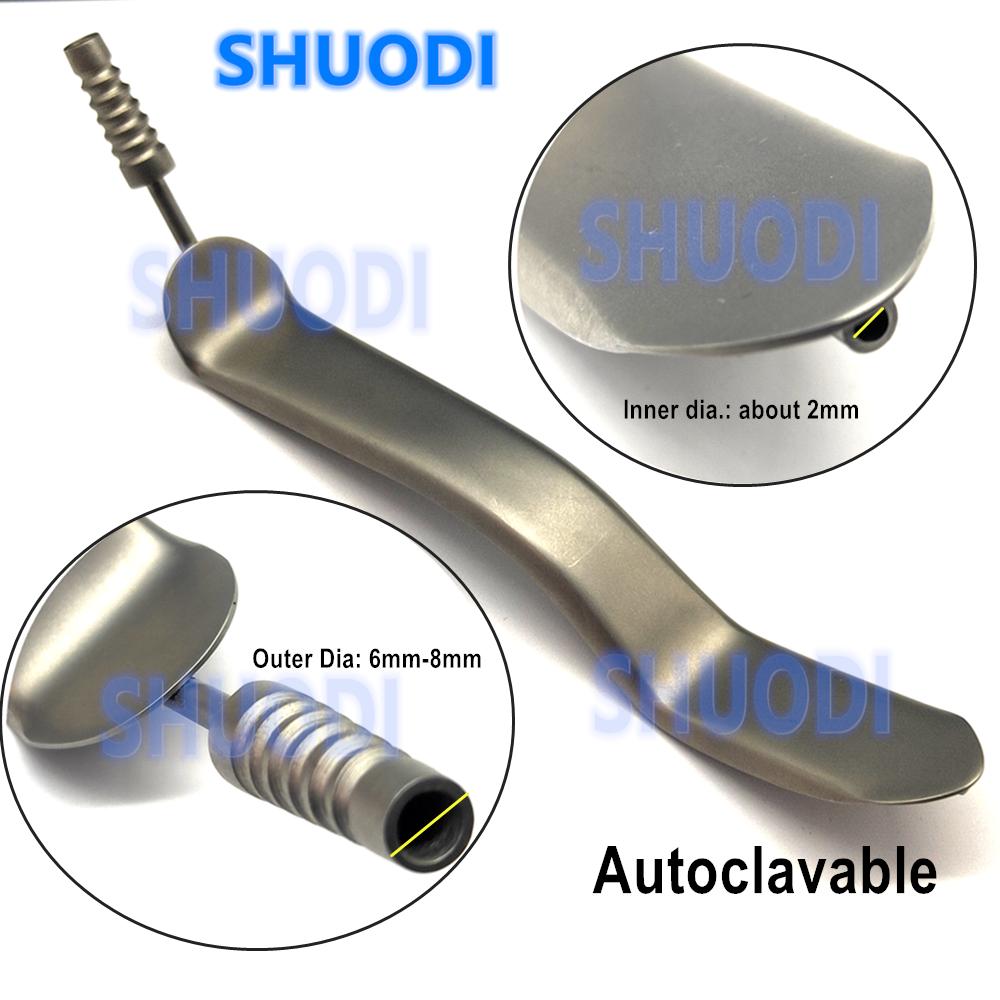 Dental Minnesota Lippenhalter mit Saugrohr Intraorale Chirurgie Zungenspatel Retraktoren Wangen- und Lippenhalter Mundöffner