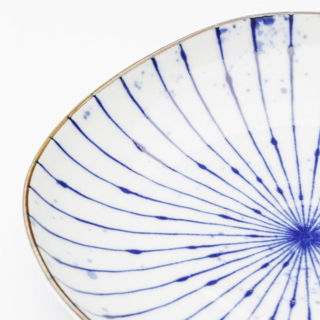 Mino Ware Dinnerware Set of Microwave and Dishwasher Made in Product Number 564612 "Fukisumi Tokusa" 5, 16.5cm Diameter, Safe, Japan,