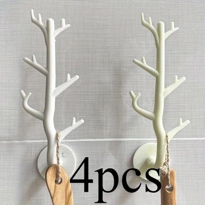 Decorazione Murale Giapponese a Forma di Ramo in Stile Nordico per Organizzare le Chiavi, con Ganci Adesivi per Appendere Cappotti e Altri Oggetti