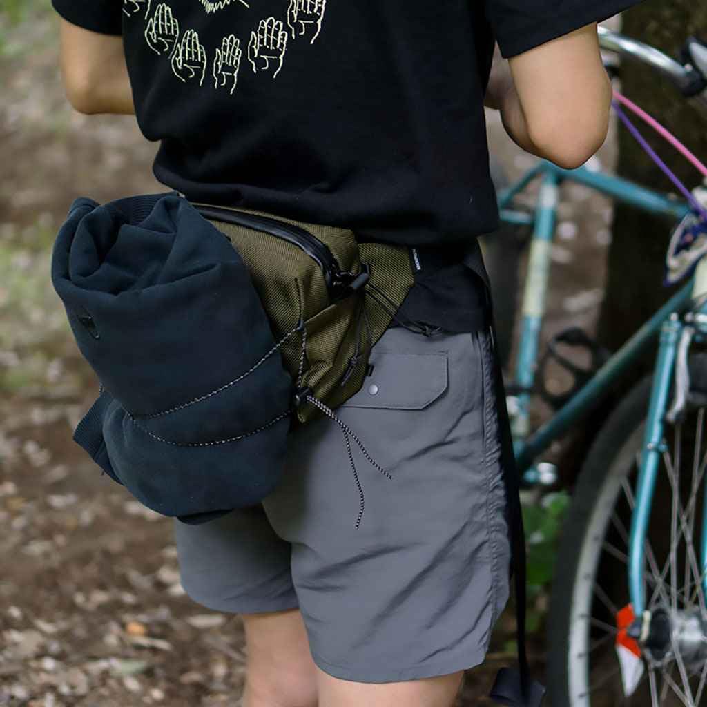 FAIRWEATHER Ballistic/Oliven Hoftesekk, Ballistisk Nylon, Oliven, Midjeveske, Sykkeltur