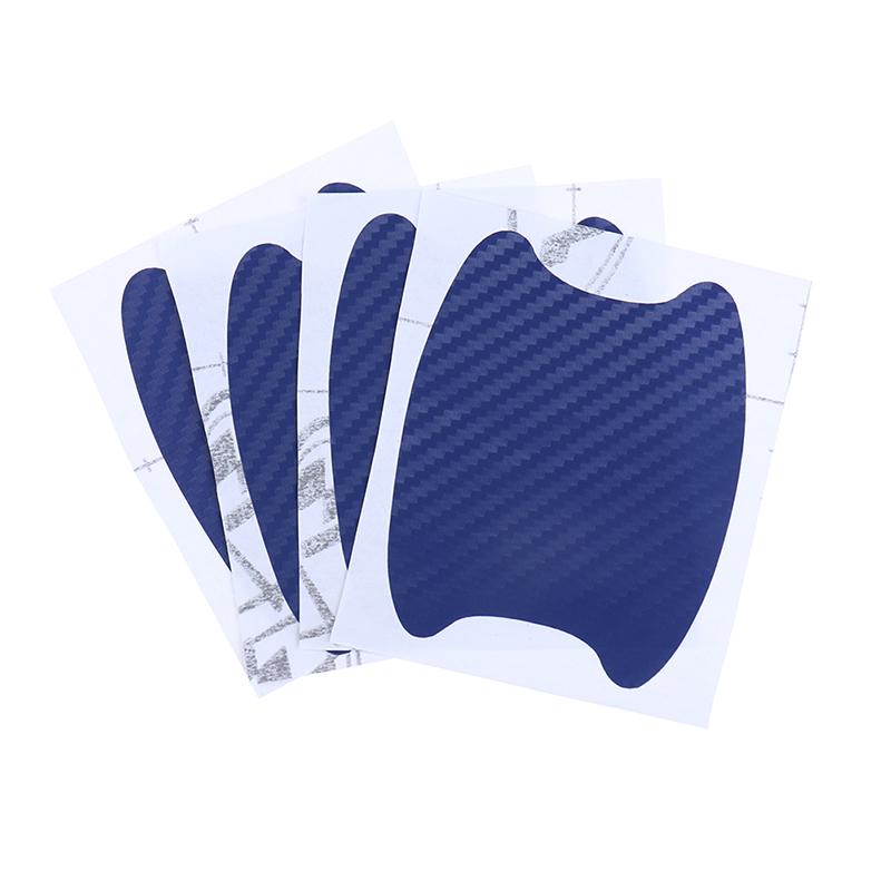 

4 шт./компл. наклейка на дверь автомобиля из углеродного волокна, устойчивая к царапинам, защитная пленка синий