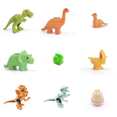 Yogo -yo's Block Duplero Compatible Figures 9 Types of Dinosaur, Mixed Colors