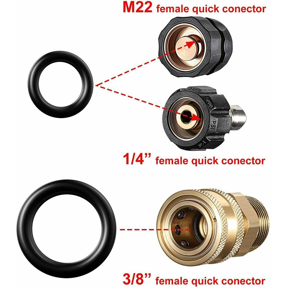 For 1/4 3/8\" Connect Coupler O-ring Hose Ring Kit