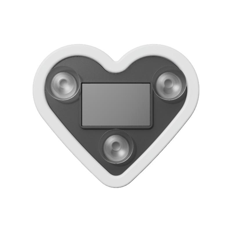 1 Set Car Window Suction Cup Led Atmosphere Light Heart Shaped Car Ambient Light 500Mah Solar/Usb-C Rechargeable Neon Lamp