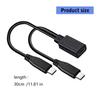 Type C to Double Type C Chargers Cable 5V 3A Power Delivery 15W Fast Charging Cable  for Phones Tablets 30cm Length