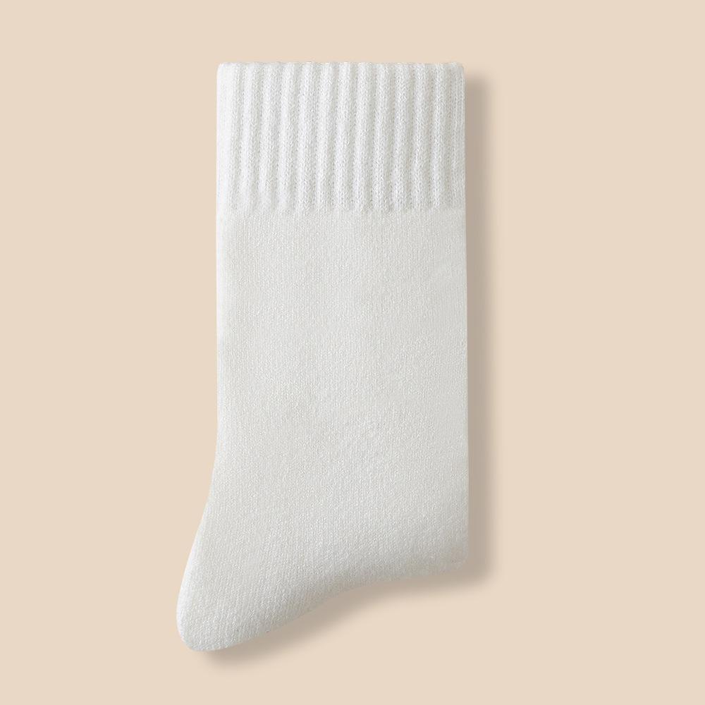 Women's Autumn and Winter Plush Thickened Warm Heat Storage Sweat Absorption Mid Calf Socks