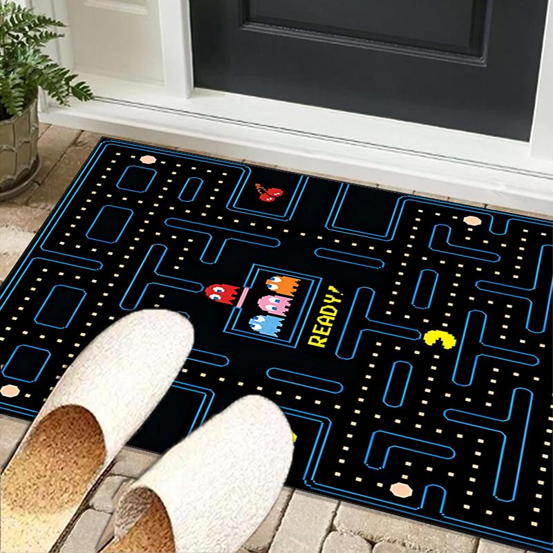 Pac game Adventure Office Rug Chair Mat, Game Carpet, Suitable for Front Door, Bedroom, Living Room, Desk, Holiday Gift