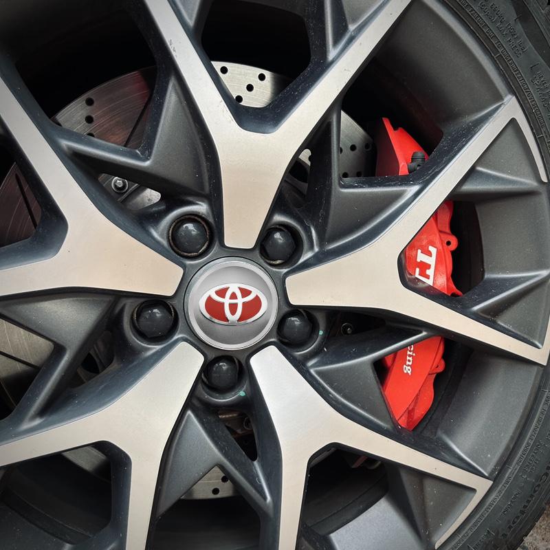 56mm Car Wheel Hub Center Cap Aluminum Metal Logo Stickers For Toyota Rav4 Corolla Camry Aqua Auris Cross Yaris TRD Prius GR