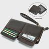 MVA Men's Long Retro Genuine Leather Wallet - Large Capacity Card Holder with Multiple Slots, First Layer Cowhide Clutch Bag.