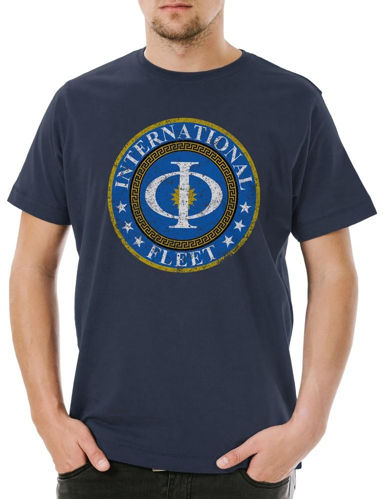 

Vintage International Fleet Logo Men s T-Shirt Alien Millitary Ender s Orson M