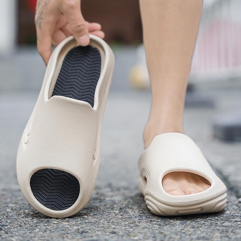 38-45 Herren Groß Mode Weiche Sohle Einzeiler Pantoletten Zuhause Freizeit Hausschuhe Strandsandalen