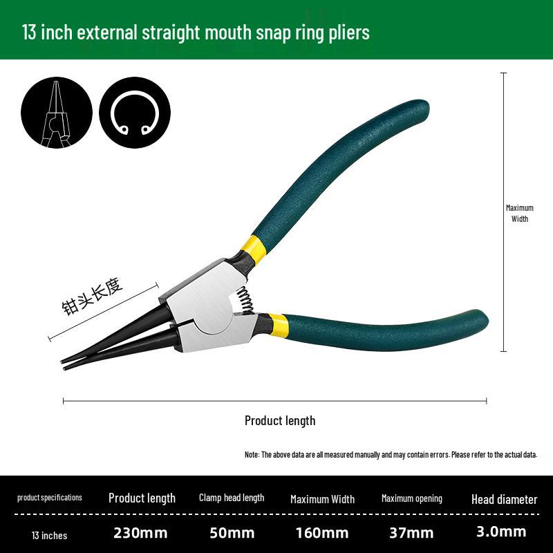 Small Pointed Nose Snap Ring Pliers for Internal/External Circlip, Spring, Expansion, and Retaining Rings