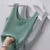 Women Vest Sleeveless Solid Color Sexy Summer Washable Anti-fade Oversized Tank Top Beach Clothing