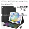 RGB Backlit Bluetooth Keyboard Case for iPad 11th Gen with TPU Soft Shell and Stand, 10.9