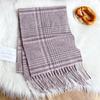 Korean Plaid Scarf Simple And Versatile Imitation Cashmere Material Soft And Skin-Friendly High-End Scarf Scarf Scarf Matching