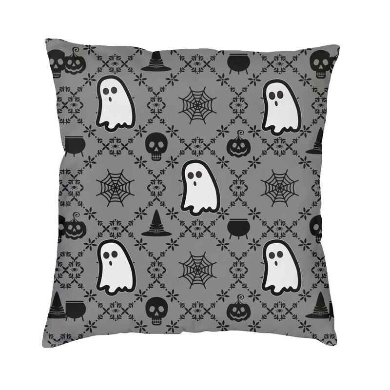 Halloween Fledermausdruck Muster Kissenbezug Wohnzimmer Sofa Dekoration Quadratischer Polyester Überwurf Kissenbezug