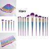 Mermaid Spiral Pattern 12 Piece Makeup Brush Set With Artistic Handles For Professional And Home Use