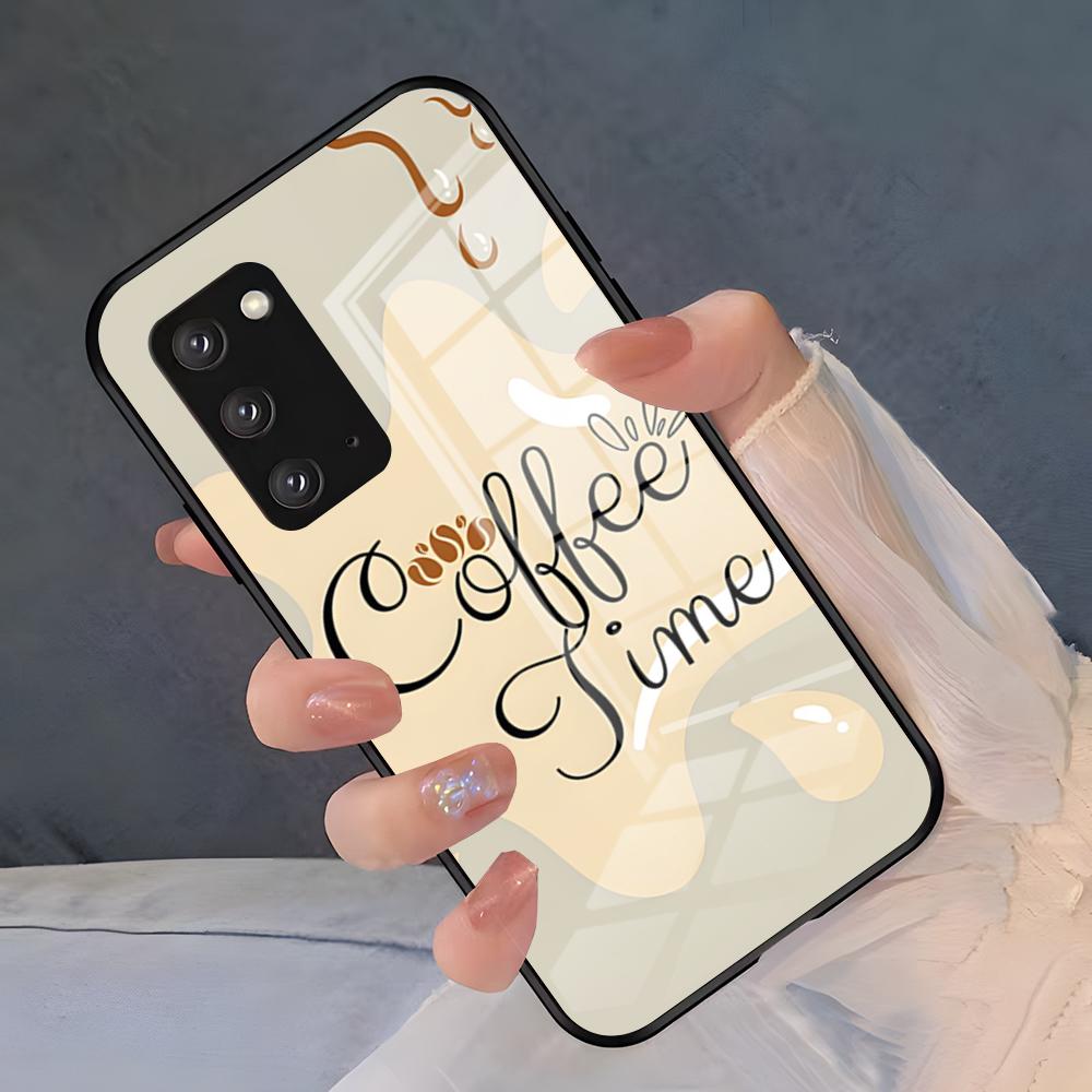 Coffee Art Phone Case For Samsung S26 S25 Plus S20 S20 Plus S22 Ultra S23 FE S21 Plus S21 Ultra Glass Cover