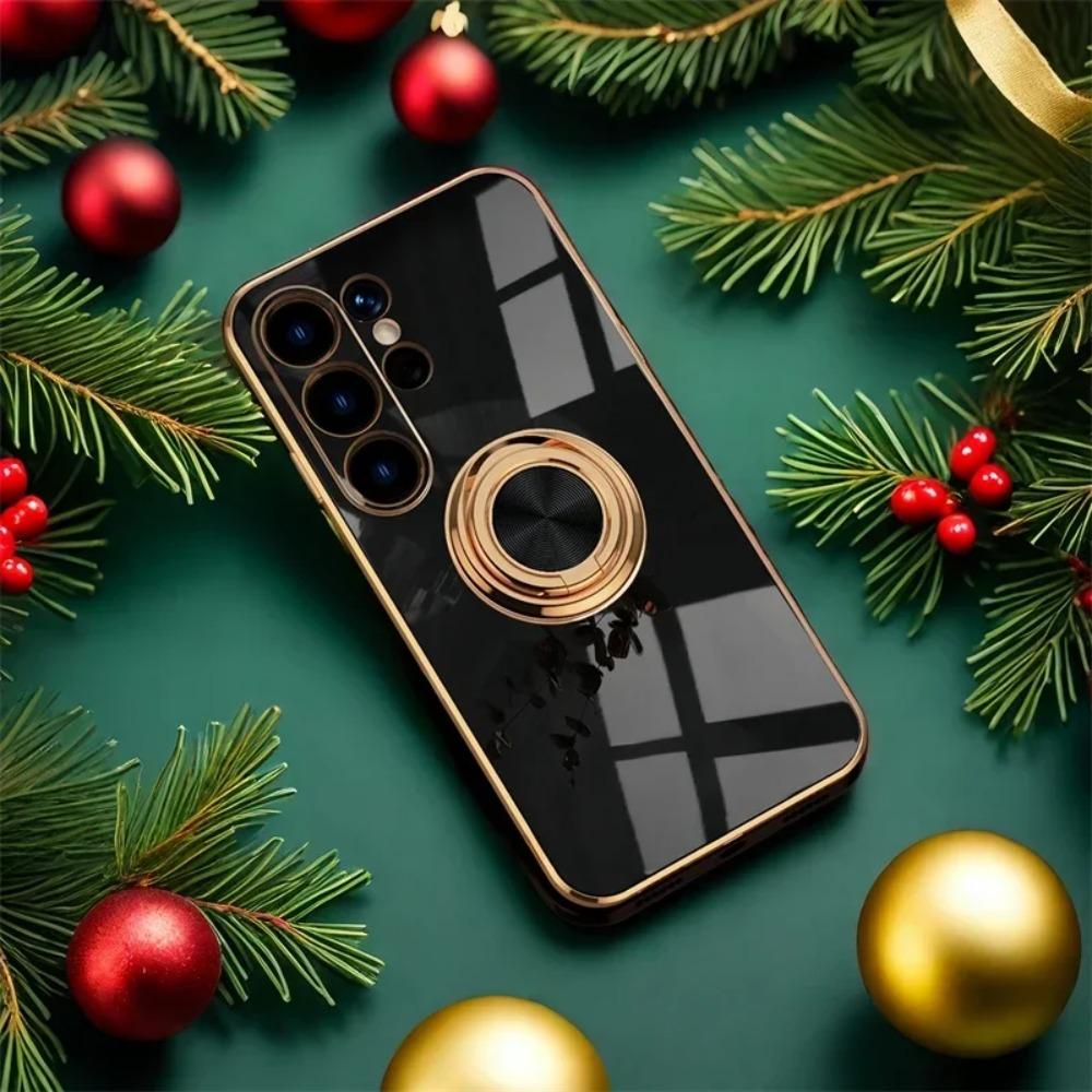 360°Rotating Magnetic Finger Ring Bracket Case For Samsung Galaxy S26 S25 Edge S24 S23 FE Plus Ultra Anti-fall Protection Cover