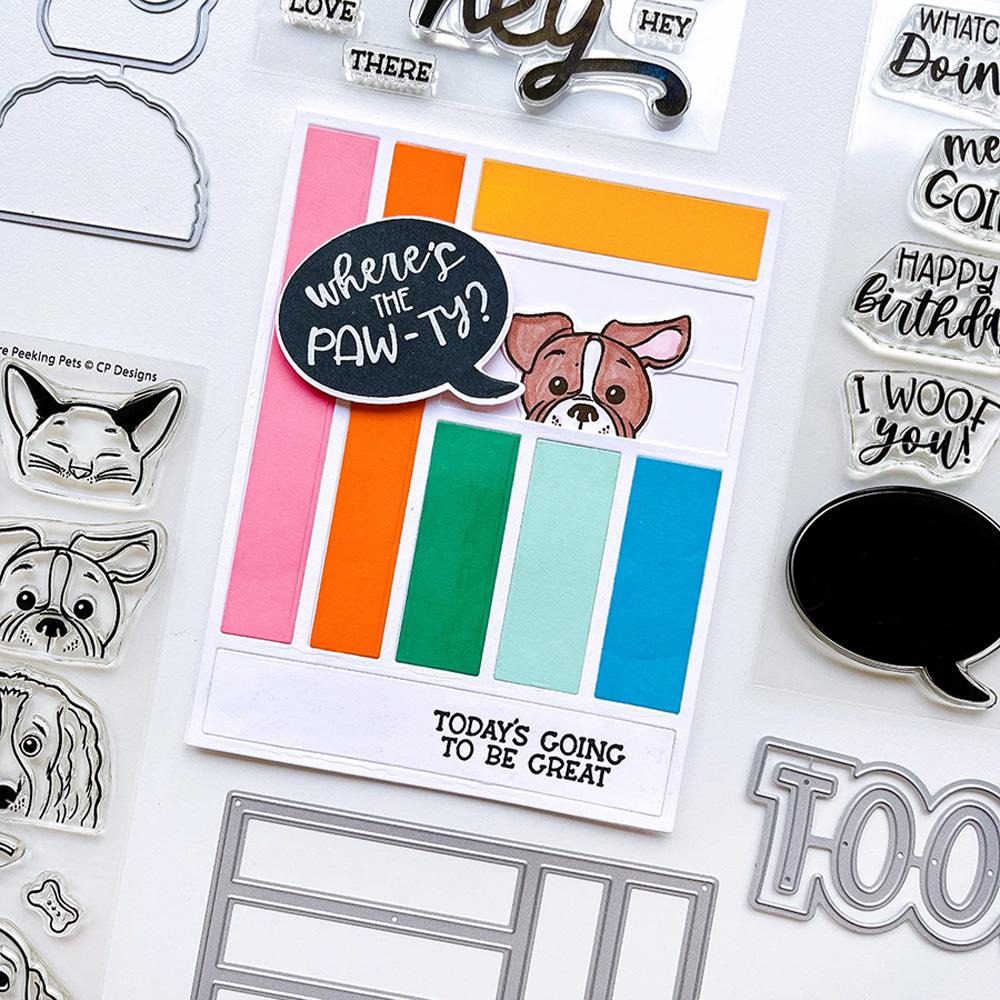 Transparent Silicone Dog Stamps for DIY Journaling - March 2025 Series (Model 7402)