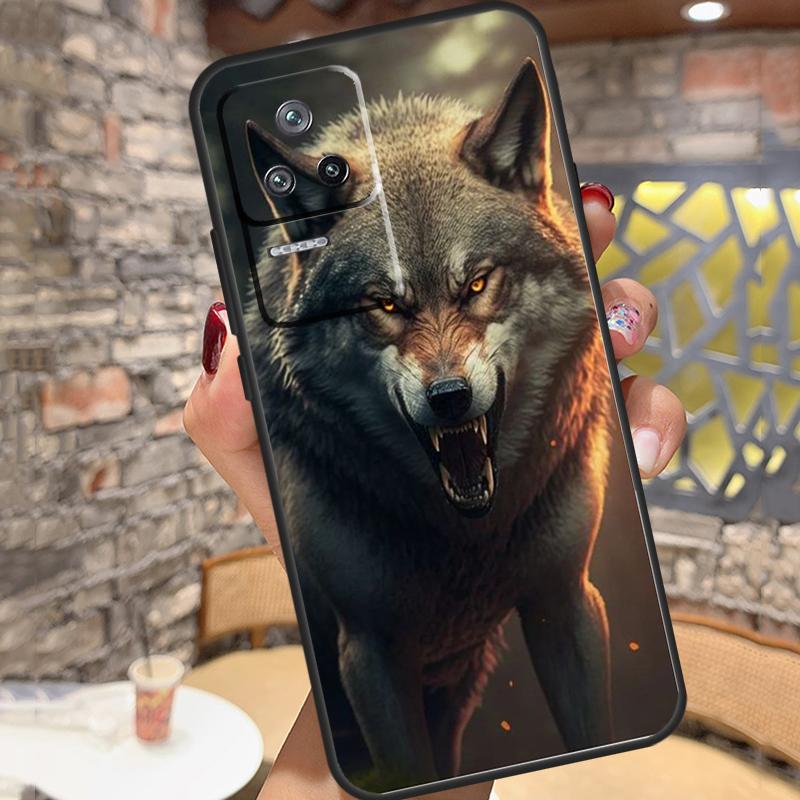 

Angry Wolf Case For Xiaomi 15 14 13 Ultra 11T 12T 13T 14T Pro POCO X7 X6 Pro X3 X5 M6 F5 F6 Pro Cover Xiaomi 13