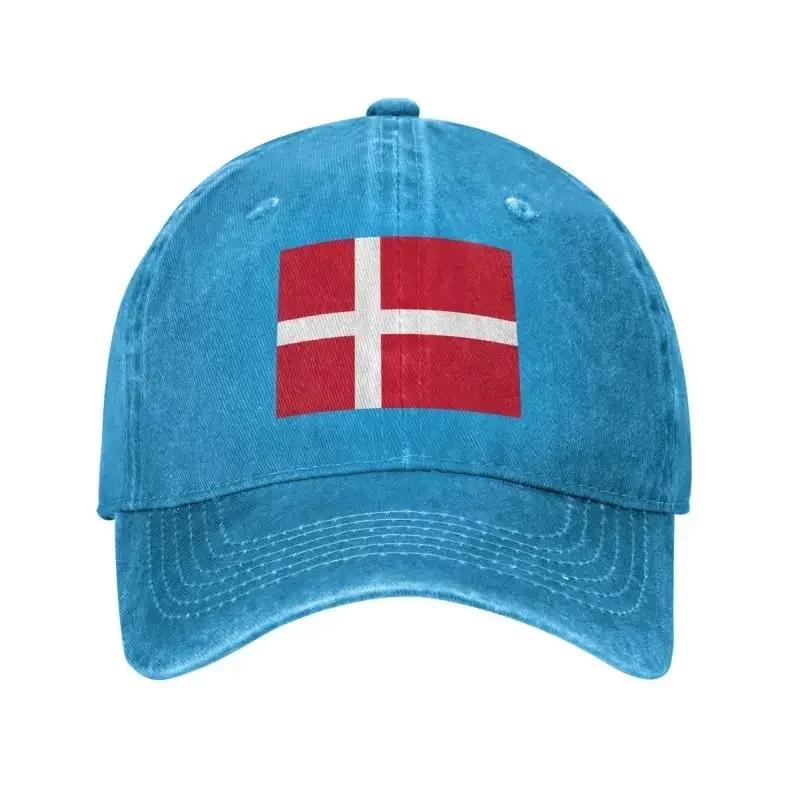 Custom Punk Unisex Cotton Flag Of Denmark Baseball Cap Adult Adjustable Dad Hat Unisex Women Sports