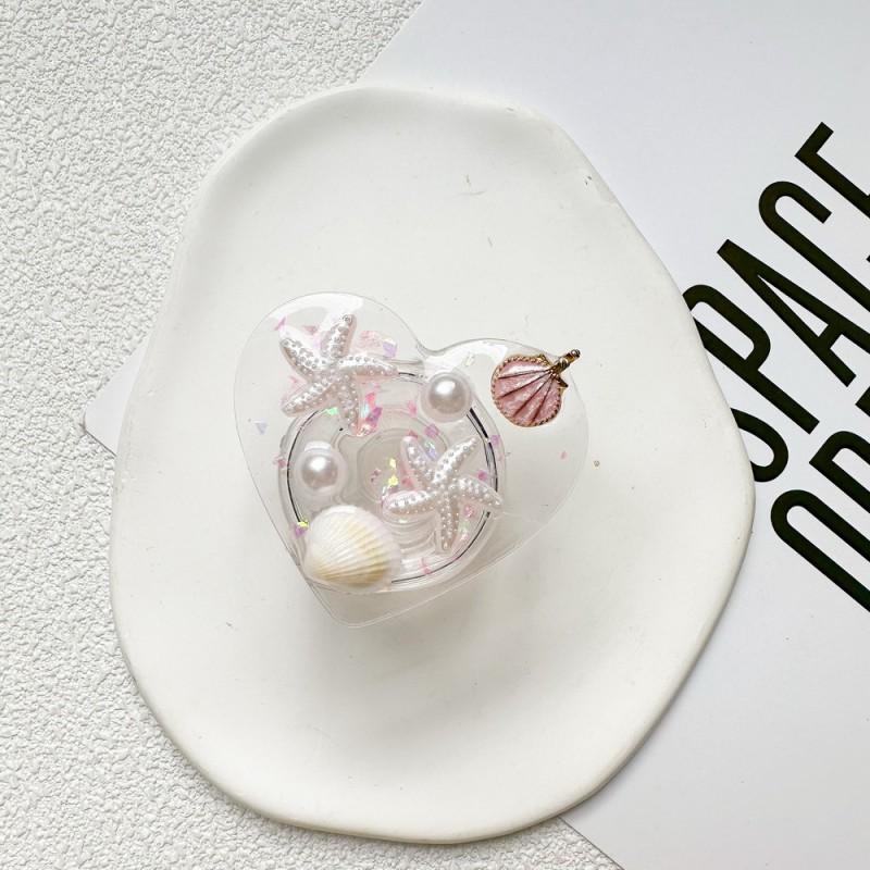 Japanese Ins Style Mobile Phone Airbag Holder Starfish Shell Pearl Glitter Small Fresh Desktop Support Watching Following Dramas