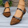 Trend Women Flats French Style Flat Bottom Shoes Women Spring Autumn Pointed Toe Loafers Elegant Buckle Strap Sneakers Women
