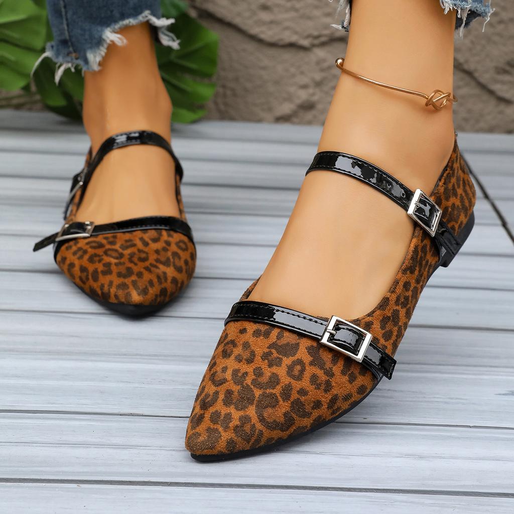Trend Women Flats French Style Flat Bottom Shoes Women Spring Autumn Pointed Toe Loafers Elegant Buckle Strap Sneakers Women