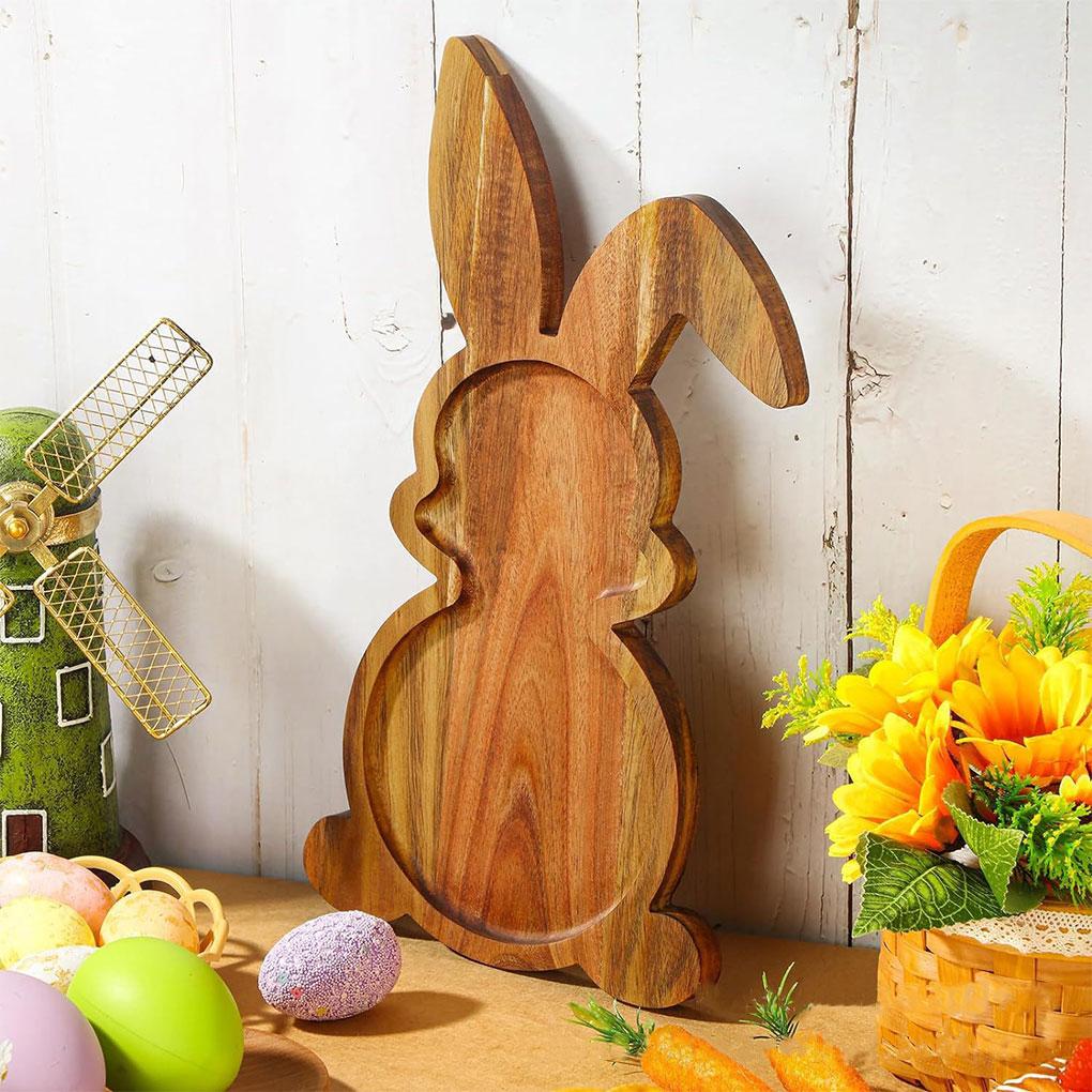 Wooden Rabbit Tray Made Of Reusable Wood Adds Artistic Touch To Dining Table Dry Fruit Serving Tray